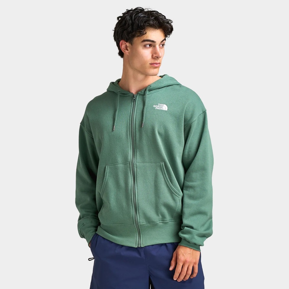 The North Face Men's Evolution Full-Zip Logo Hoodie ✨ Duck Green Size Large - Picture 6 of 16
